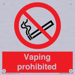 Vaping prohibited
